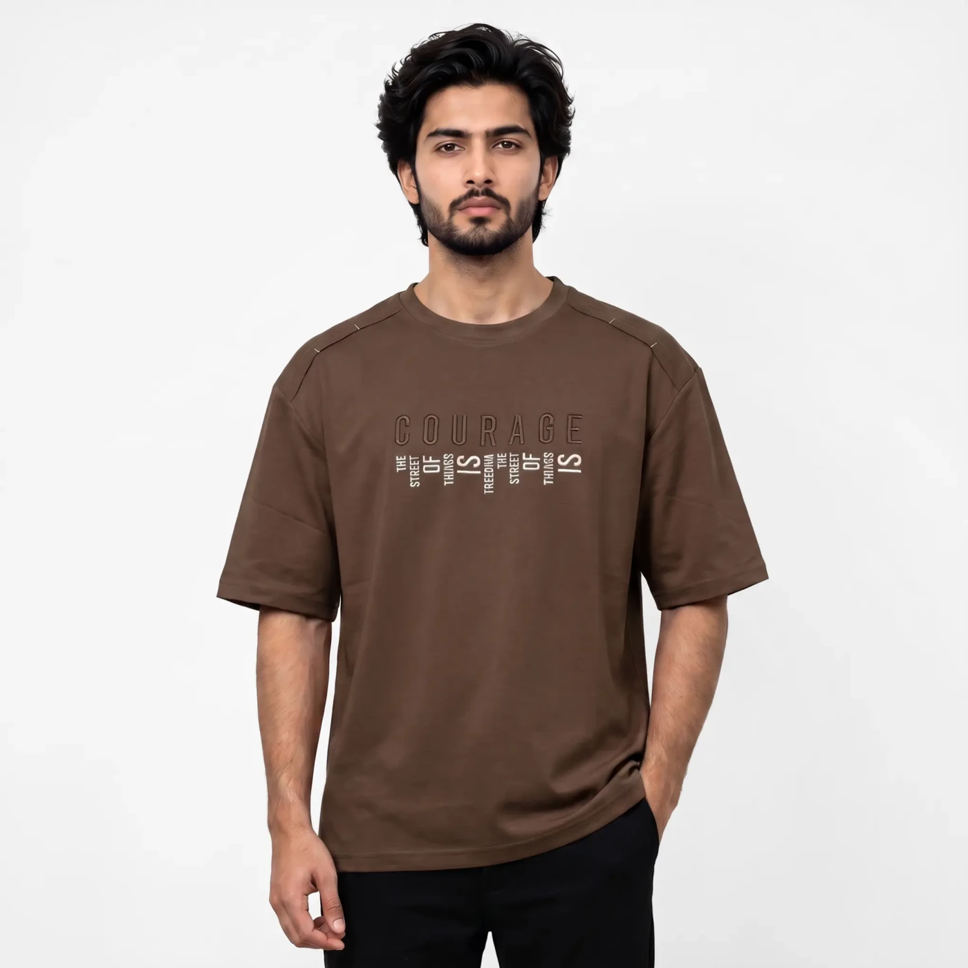 Courage Drop ‍Shoulder T-Shirt thumbnail 1